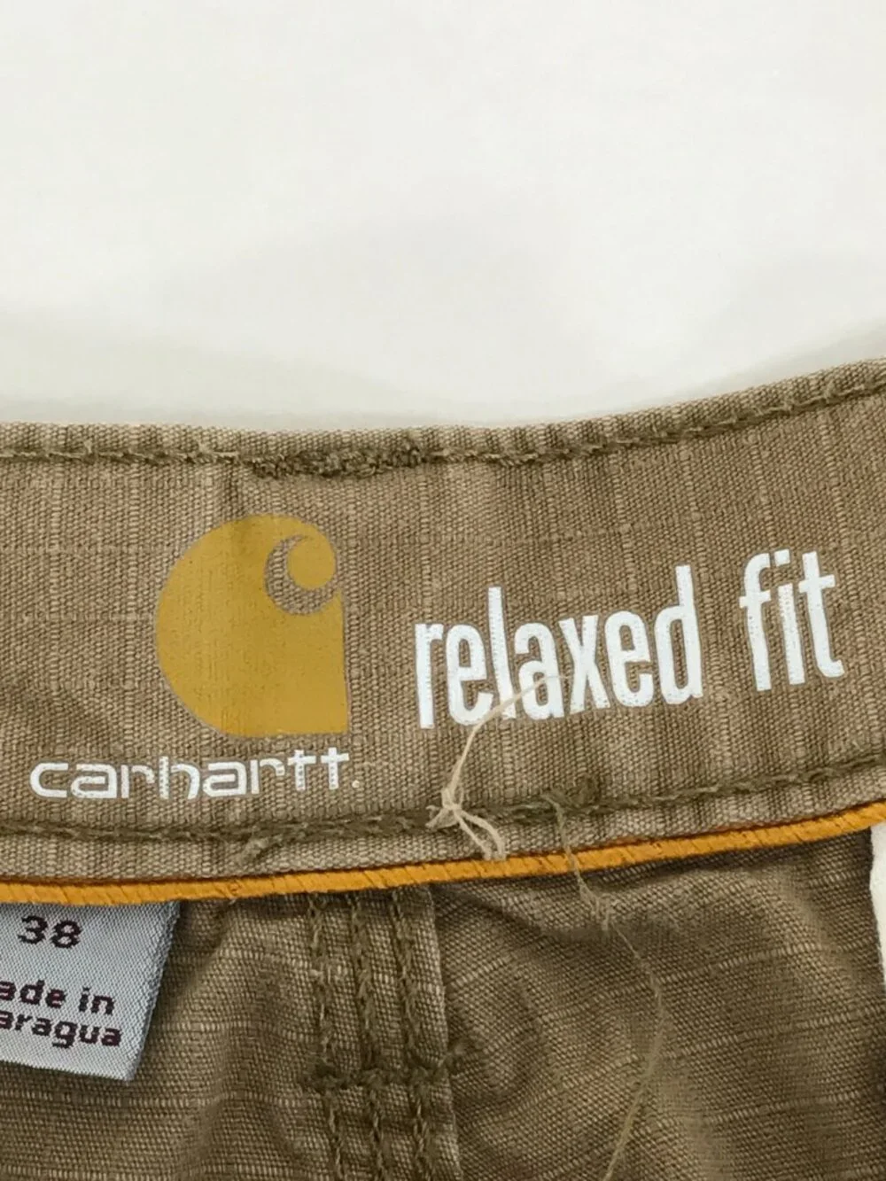 Carhartt Force Tappen Cargo Short Men's Size 38 Tan Relaxed Fit Cotton Workwear
